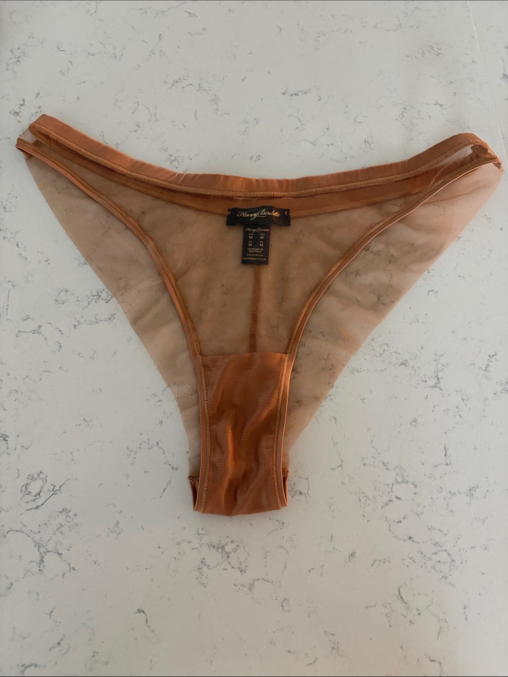 Honey Birdette Sheer Nakeds Cheeky in Warm Tan